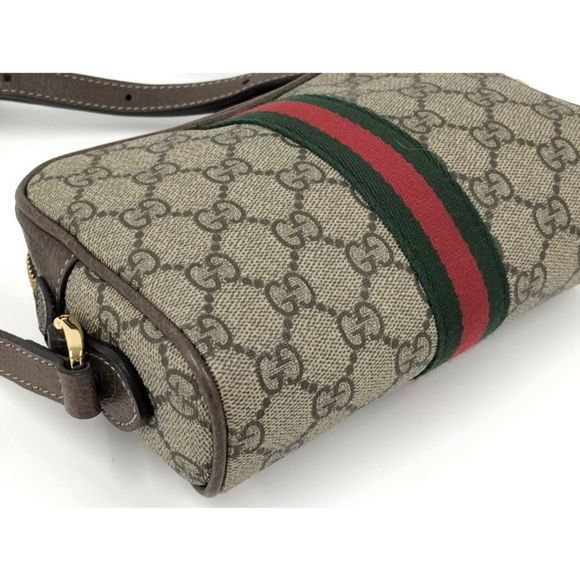 GUCCI Ophidia Shoulder Bag in GG Supreme Leather Beige Brown - Picture 5 of 10